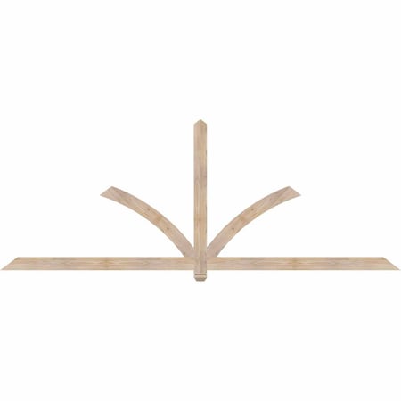 Ekena Millwork Redmond Smooth Timber Gable Bracket, Douglas Fir, 108"W x 40"H x 1 1/2"D x 3 1/2"F, 9/12 Pitch GBW108X40X0204RED00SDF